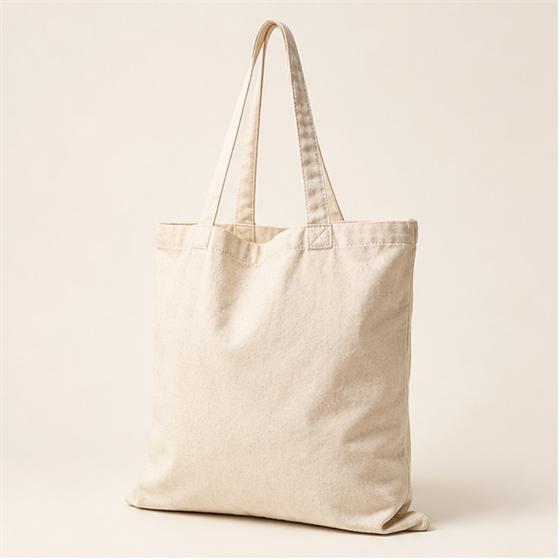 Natural economy cotton tote bag with full handles